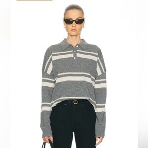 RENGGLI
Cashmere Striped Polo Top